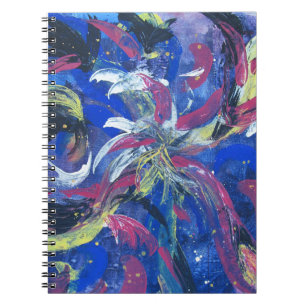 Cuaderno de notas de fuegos artificiales abstracto