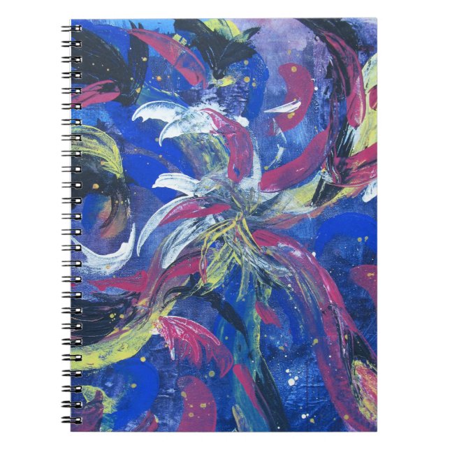 Cuaderno de notas de fuegos artificiales abstracto (Frente)