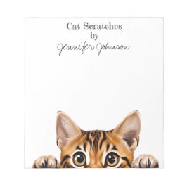 Cuaderno de notas de gato atigrado divertido