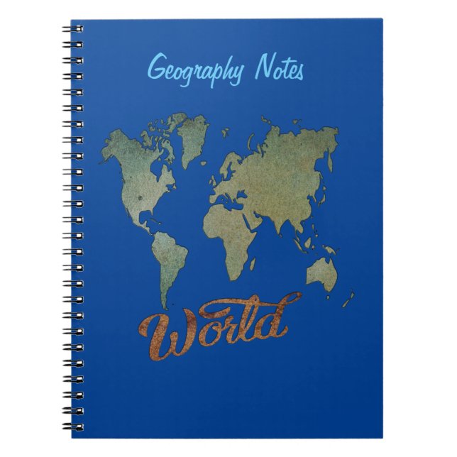 Cuaderno de notas de geografía para estudiantes y  (Frente)