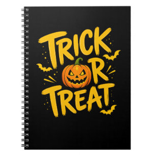 Cuaderno De Notas De Halloween De Calabaza Truco O
