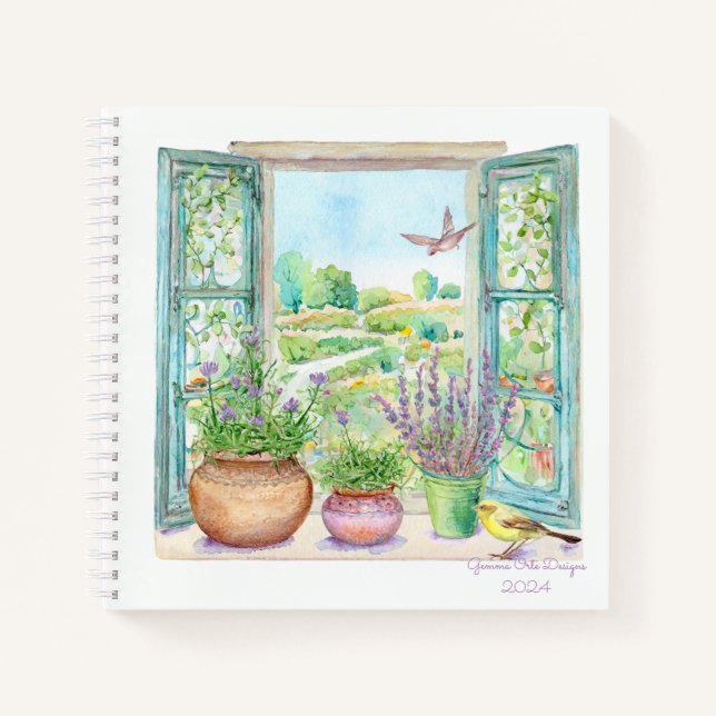 cuaderno de notas de jardín de Provenza (Anverso)
