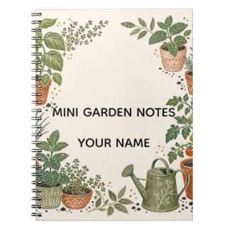 Cuaderno de Notas de Jardín Mini Personalizado