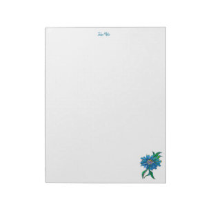 Cuaderno de notas de la margarita azul