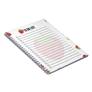 Cuaderno de notas de lista de tareas de fresa lind