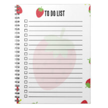 Cuaderno de notas de lista de tareas de fresa lind