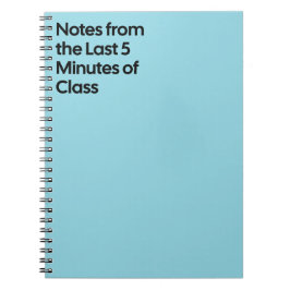 Cuaderno de notas de los últimos 5 minutos de clas