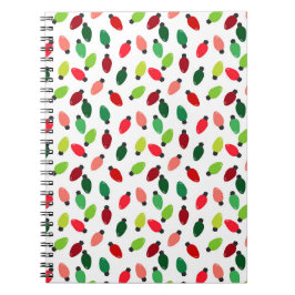 Cuaderno de notas de luces de árbol de Navidad