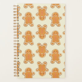 Cuaderno de notas de Navidad de galletas de jengib