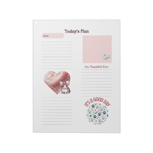 Cuaderno de notas de niños con huellas de conejo r (Lado Izquierdo)