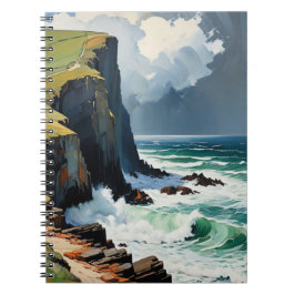 Cuaderno de notas de olas del océano temperamental