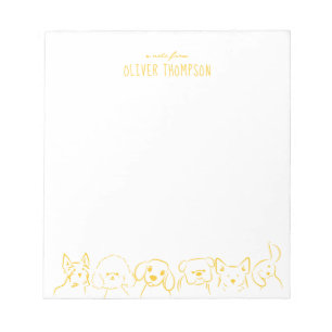 Cuaderno De Notas De Perro Animal Lindo Amarillo B