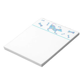 Cuaderno de notas de perro juguetón y colorido