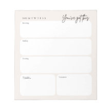 Cuaderno de notas de planificador diario mínimo