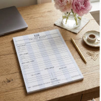 Cuaderno de notas de restablecimiento semanal con 
