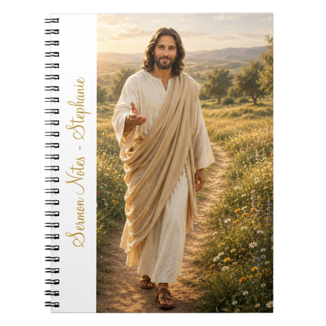 Cuaderno de notas de sermón Jesús estudio bíblico  (Frente)