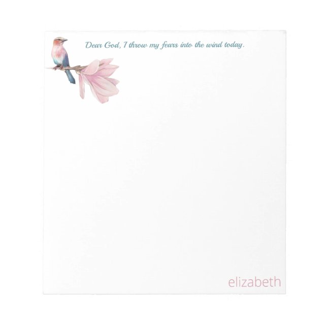 Cuaderno de notas Dear God, Bird & Magnolia (Frente)