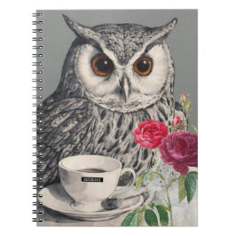 Cuaderno de notas del búho de gran cuerno