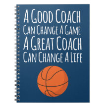 Cuaderno de notas del entrenador de baloncesto azu