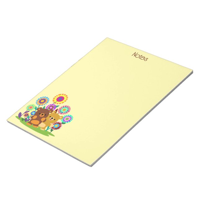 Cuaderno de notas del jardín de ositos de dibujos  (Lado Derecho)