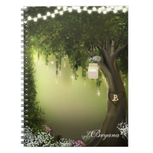 Cuaderno de notas del jardín del bosque encantado 