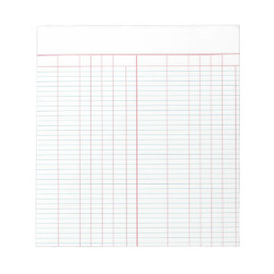 Cuaderno de notas del papel de libro mayor