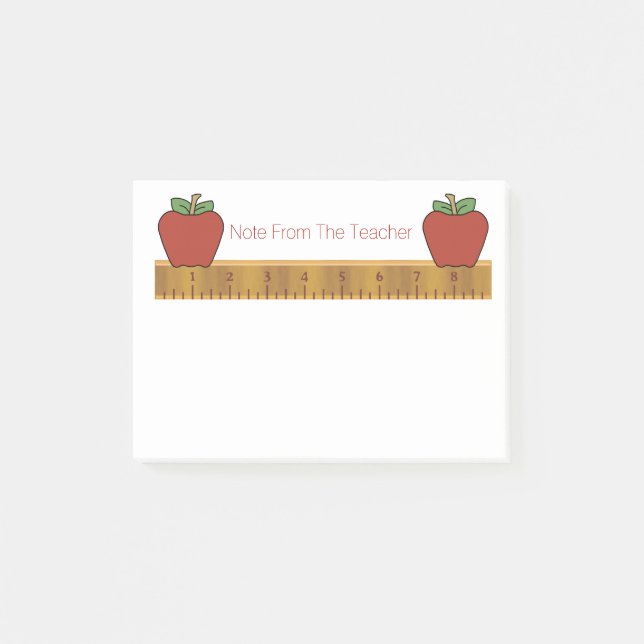 Cuaderno de notas del post-it de la regla del (Anverso)