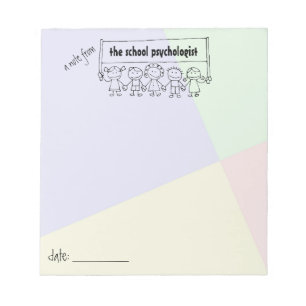 Cuaderno de notas del psicólogo de la escuela con