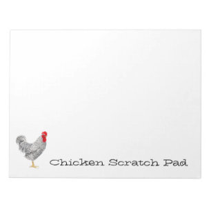 cuaderno de notas del rasguño del pollo