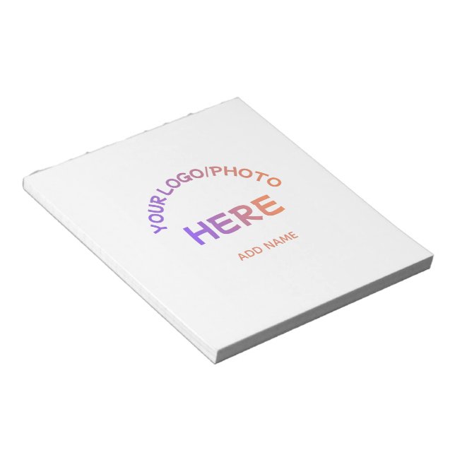 Cuaderno de notas desgarrable con texto de logotip (Lado Derecho)