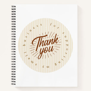 Cuaderno de notas divertido Boho Neutral gracias
