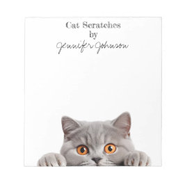 Cuaderno de notas divertido de gato lindo