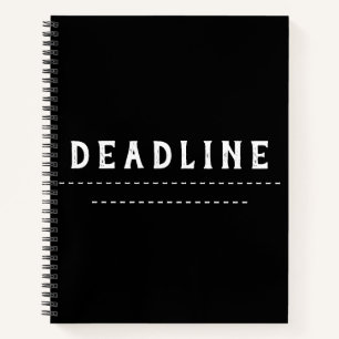 Cuaderno de notas divertido en negro y blanco