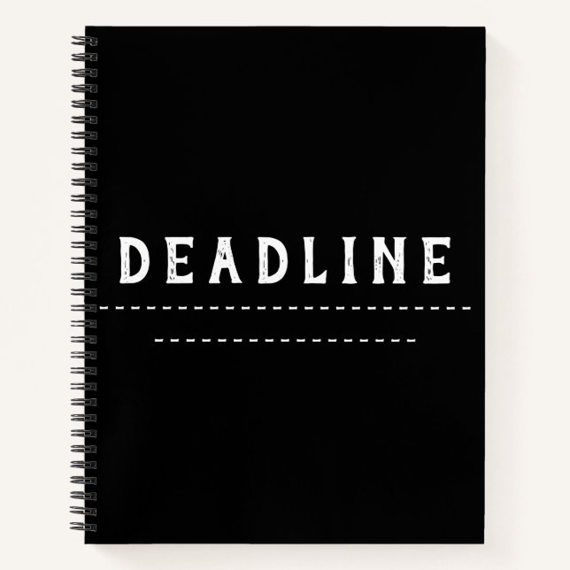 Cuaderno de notas divertido en negro y blanco (Anverso)
