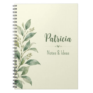 Cuaderno de notas e ideas botánicas personalizadas
