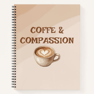 Cuaderno de notas elegante Boho Neutral café