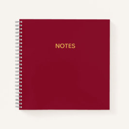 Cuaderno de notas elegante con tonos burdeos