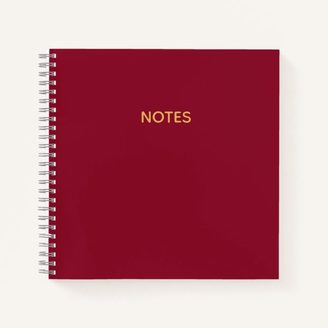Cuaderno de notas elegante con tonos burdeos (Anverso)
