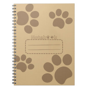 Cuaderno de notas en color marrón para gatos