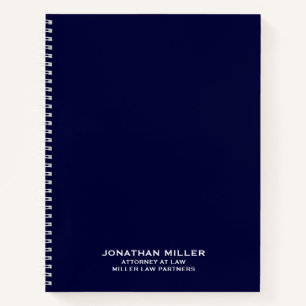 Cuaderno de notas en espiral azul de la marina par