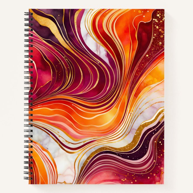 Cuaderno de notas en espiral de arte de la tinta d (Anverso)
