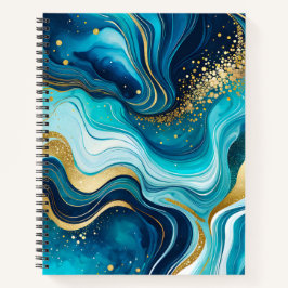 Cuaderno de notas en espiral de arte de la tinta d