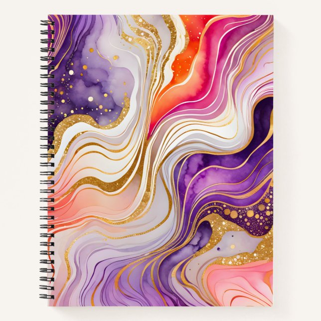 Cuaderno de notas en espiral de arte de la tinta d (Anverso)
