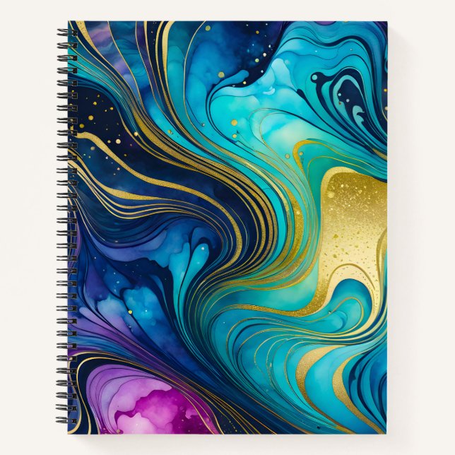 Cuaderno de notas en espiral de arte de la tinta d (Anverso)