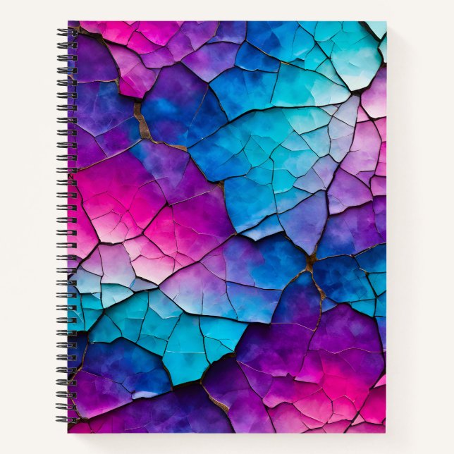 Cuaderno de notas en espiral de arte de papel negr (Anverso)