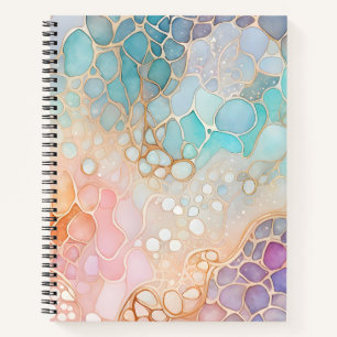 Cuaderno de notas en espiral de arte de tinta abst