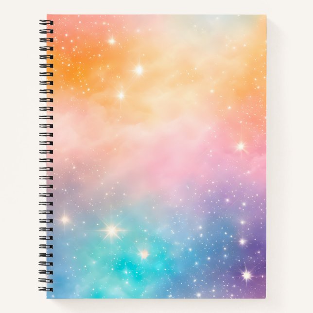 Cuaderno de notas en espiral de arte galáctico col (Anverso)