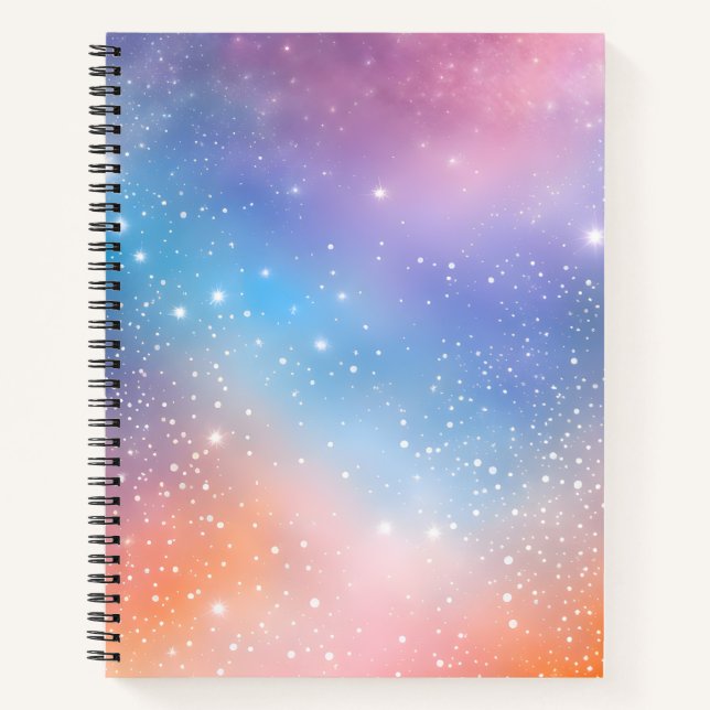 Cuaderno de notas en espiral de arte galáctico col (Anverso)