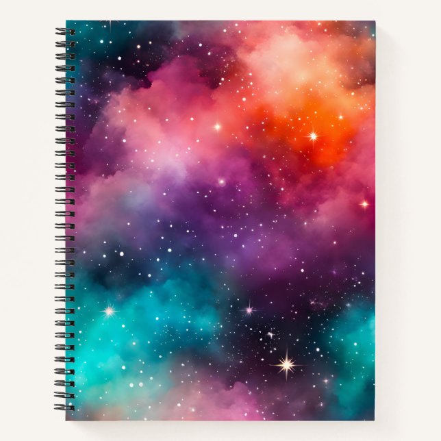 Cuaderno de notas en espiral de arte galáctico col (Anverso)