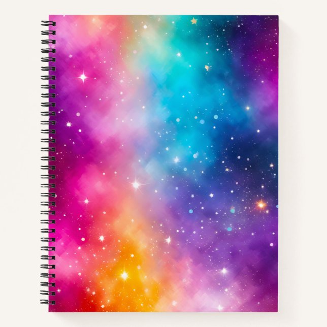 Cuaderno de notas en espiral de arte galáctico col (Anverso)